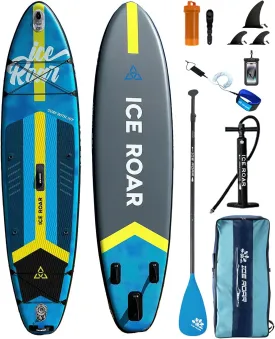 11'6"34" Inflatable SUP - Extra Wide Stand Up Paddle Board for Adults & Youth - Ultra Stable Big Size Paddleboard for Fishing & Family - Large Size with Premium Pump & Accessories