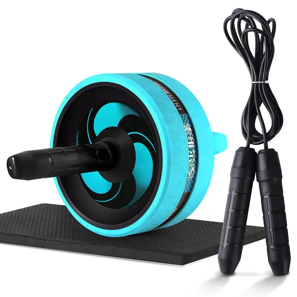 2-in-1 Ab Roller and Jump Rope Set for Core Strength and Cardio Fitness