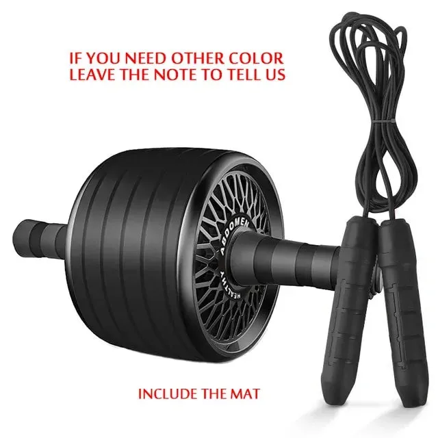 2-in-1 Ab Roller and Jump Rope Set for Core Strength and Cardio Fitness