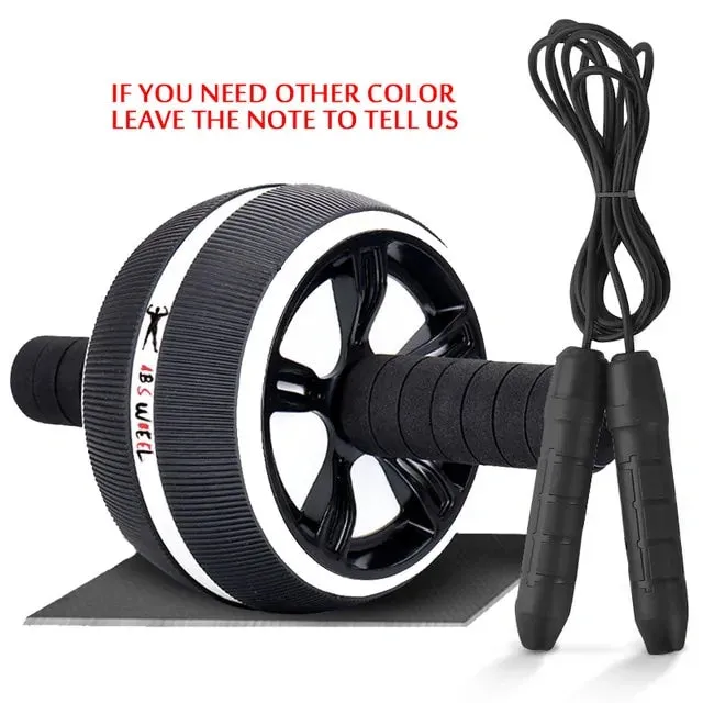 2-in-1 Ab Roller and Jump Rope Set for Core Strength and Cardio Fitness