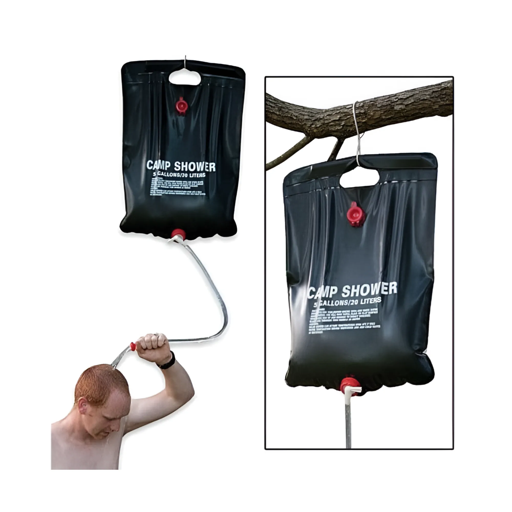 20L PVC Portable Solar-Heated Camping Shower Bag