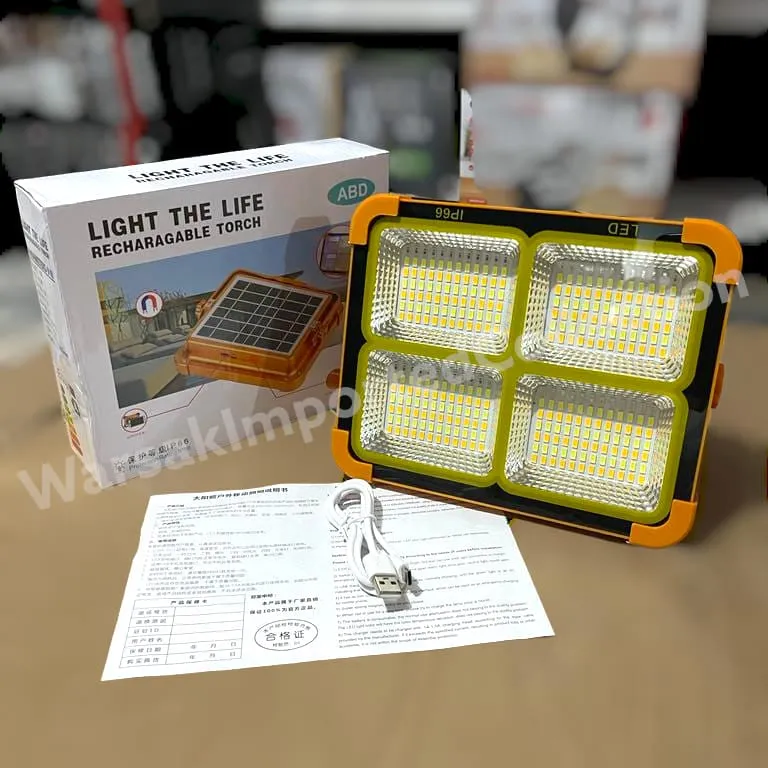 4 in 1  Rechargeable Solar Light with Power Bank