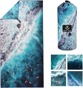4Monster Microfiber Beach Towel Quick Dry,Super Absorbent Lightweight Travel Towel for Swimmers, Sand Free Camping Towel, Beach Towels for Pool, Swim, Water Sports,Yoga,Gym,Backpacking
