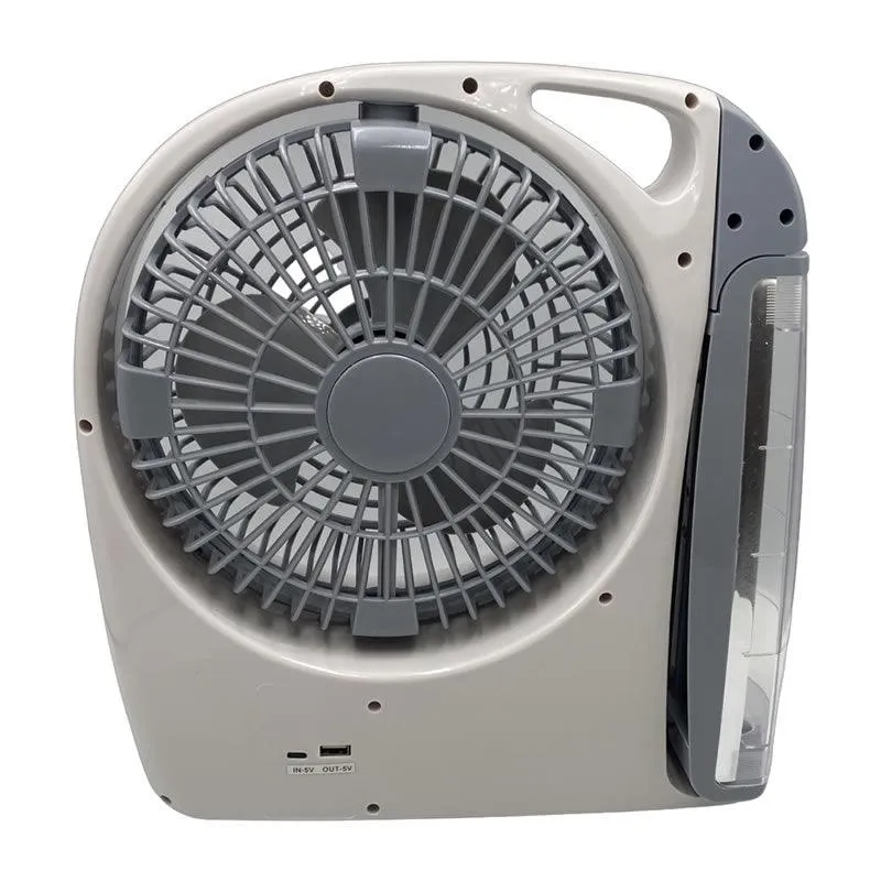 6 in 1 Solar Powered 8'' Fan with LED Lamp GD-8028