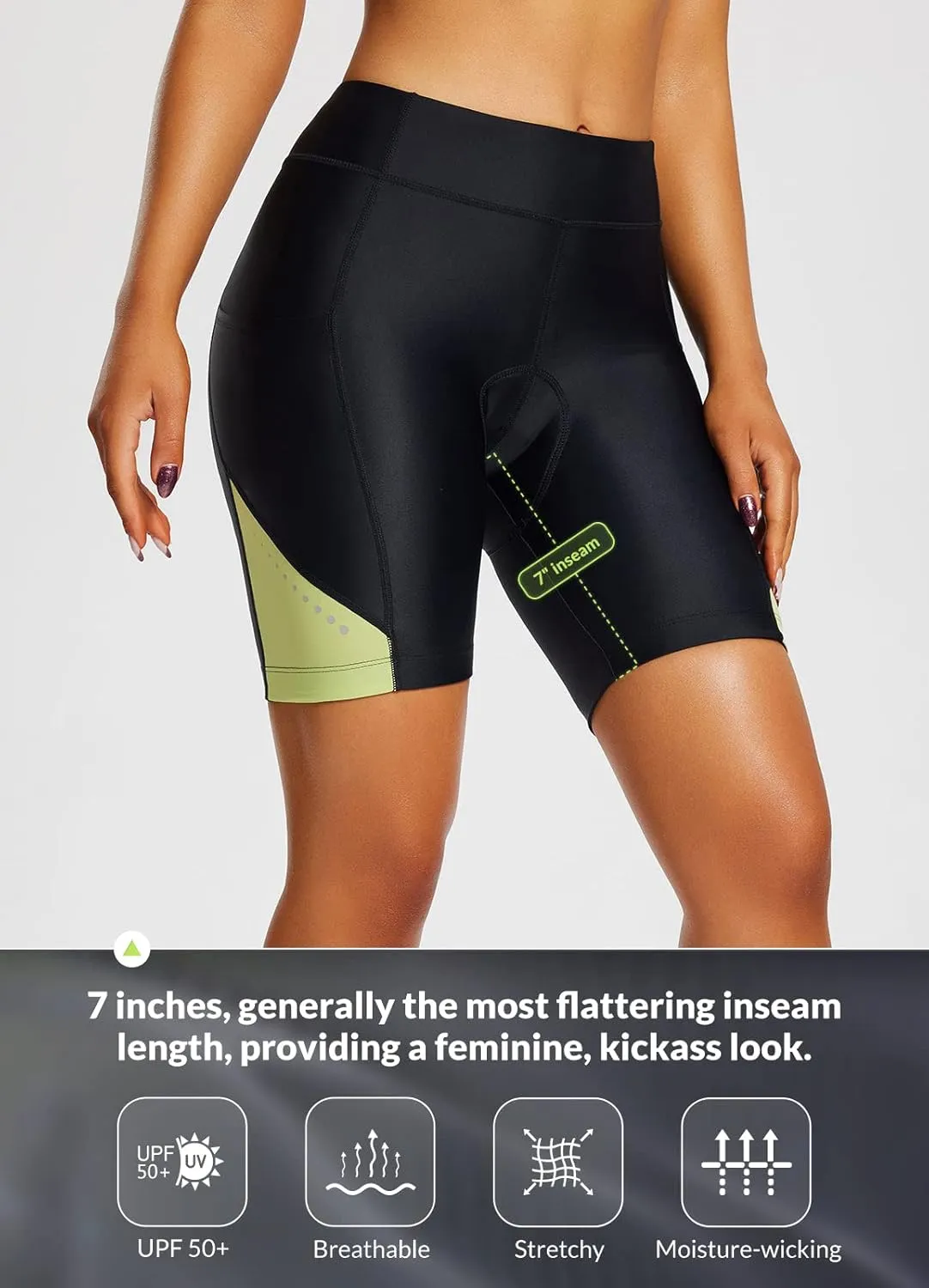 BALEAF Women's 4D Padded Bike Shorts Cycling Underwear with Pockets UPF50 