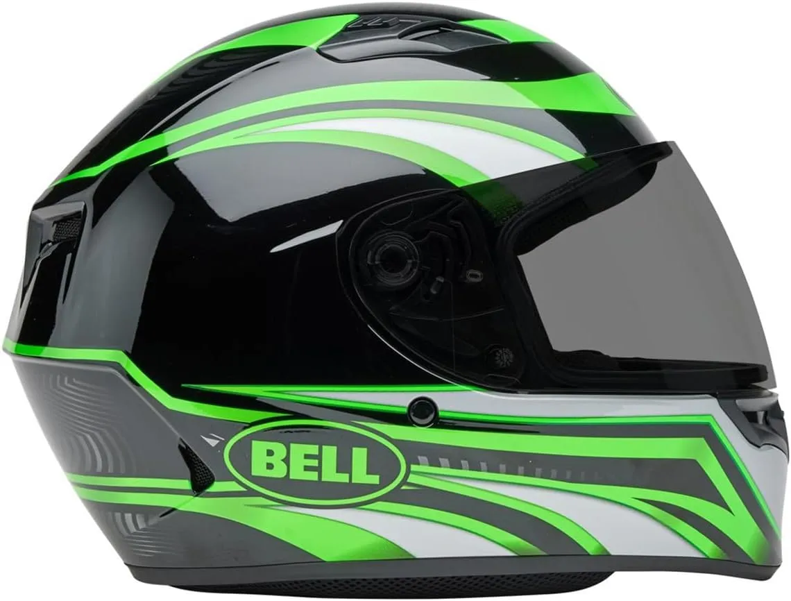 BELL Qualifier Full-Face Motorcycle Helmet (Gloss Conduit Black/Kryptonite - Large)