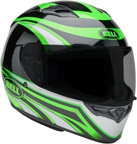 BELL Qualifier Full-Face Motorcycle Helmet (Gloss Conduit Black/Kryptonite - Large)