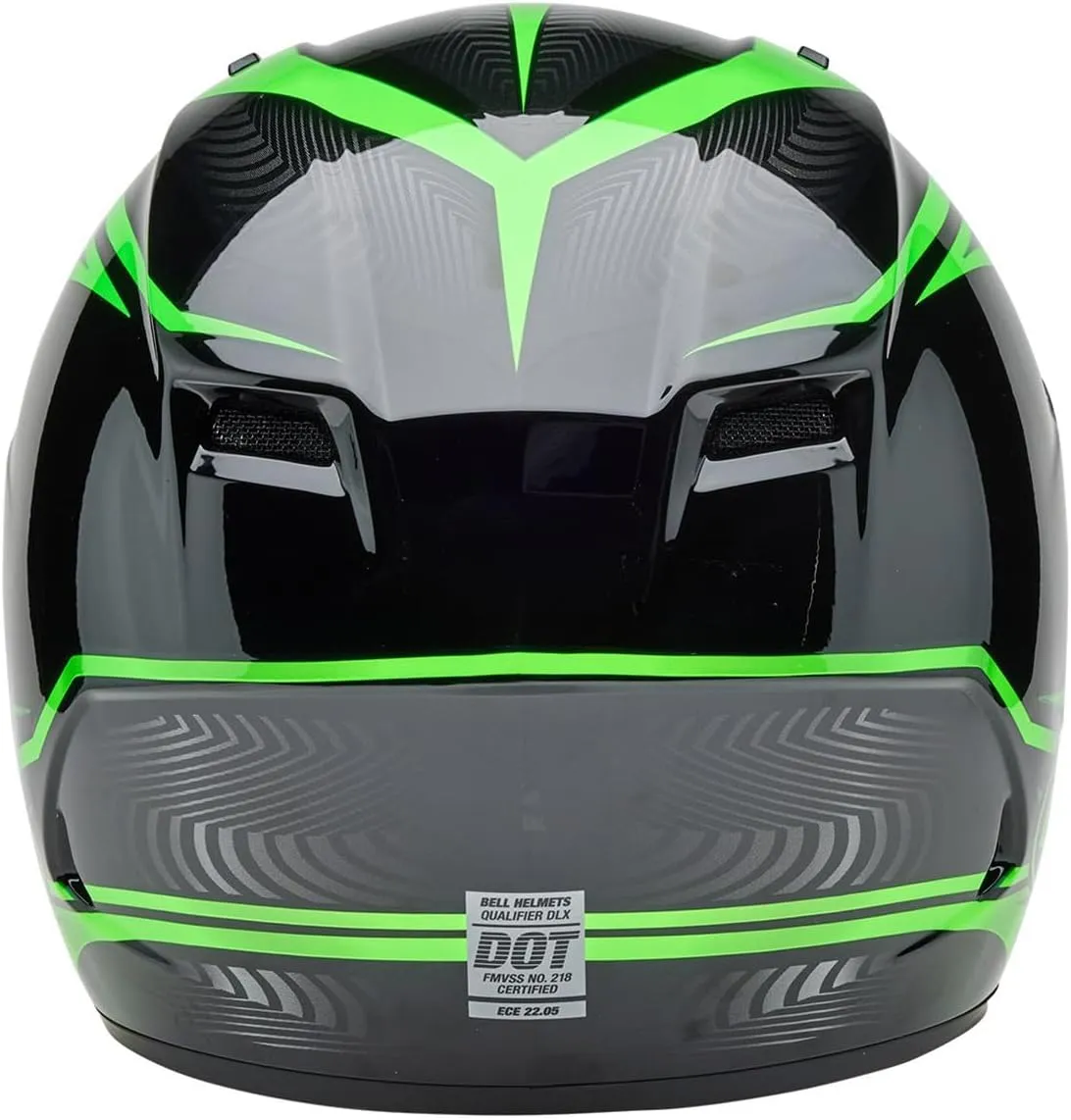 BELL Qualifier Full-Face Motorcycle Helmet (Gloss Conduit Black/Kryptonite - Large)