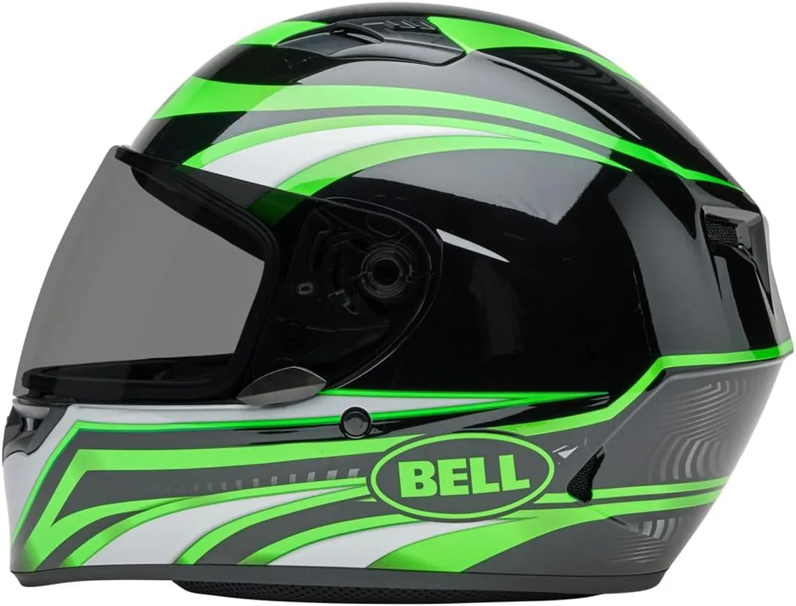 BELL Qualifier Full-Face Motorcycle Helmet (Gloss Conduit Black/Kryptonite - Large)
