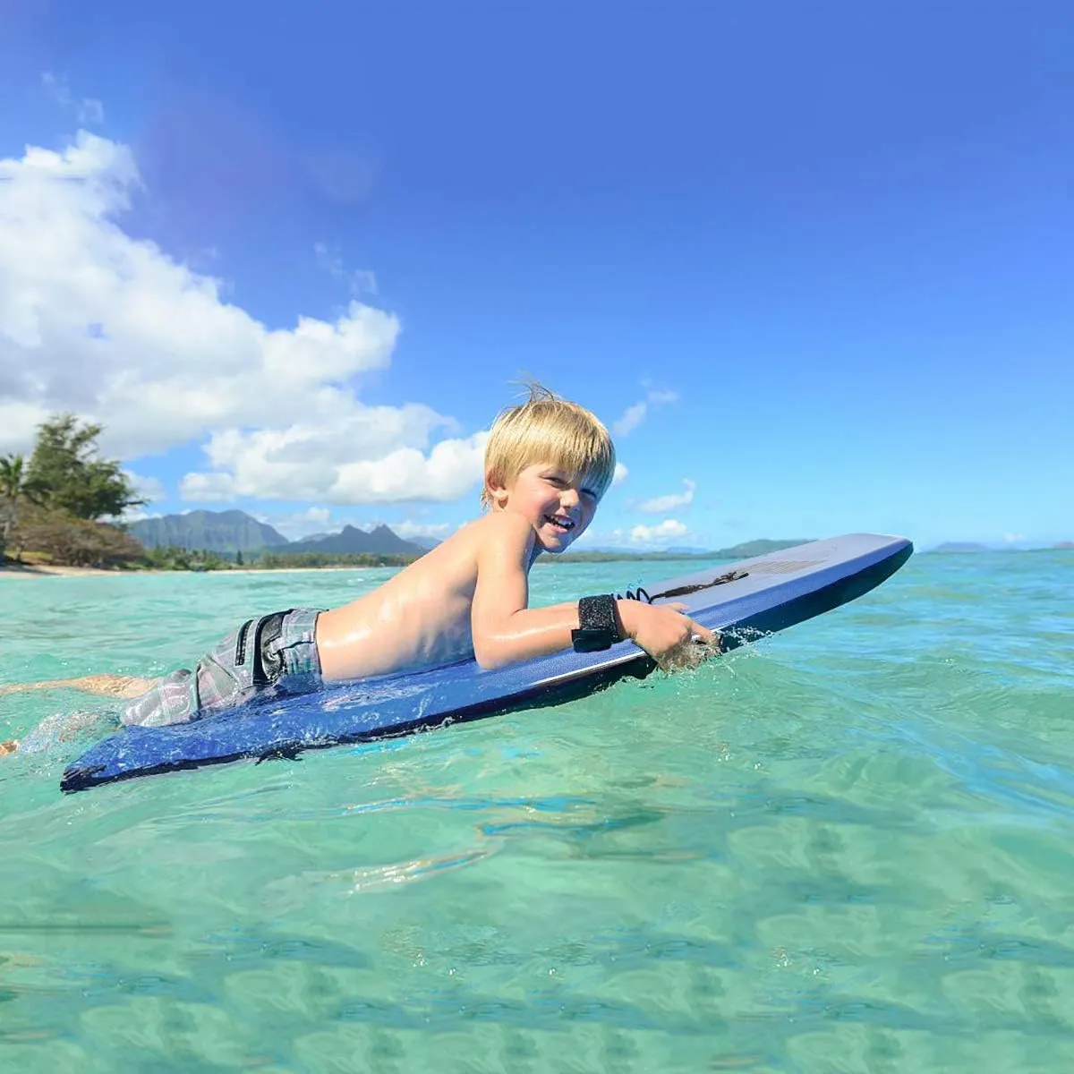Bodyboard with Wrist Leash, 33-inch/37-inch/42-inch Lightweight Body Board with EPS Core and High-Speed Slick Bottom Surface, Perfect Surfing for Kids Teens and Adults
