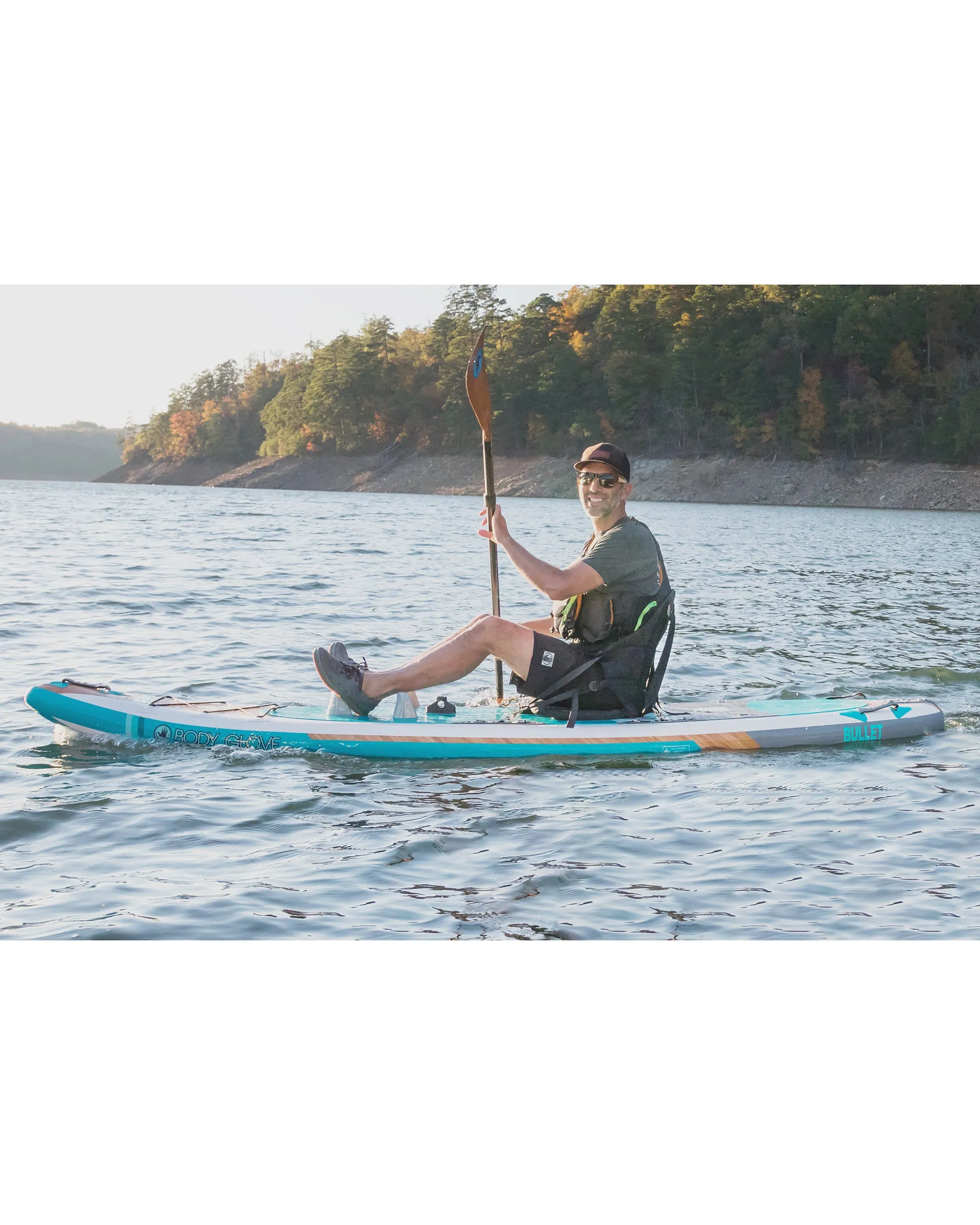 Bullet 10'6" Inflatable Kayak - Teal/Wood