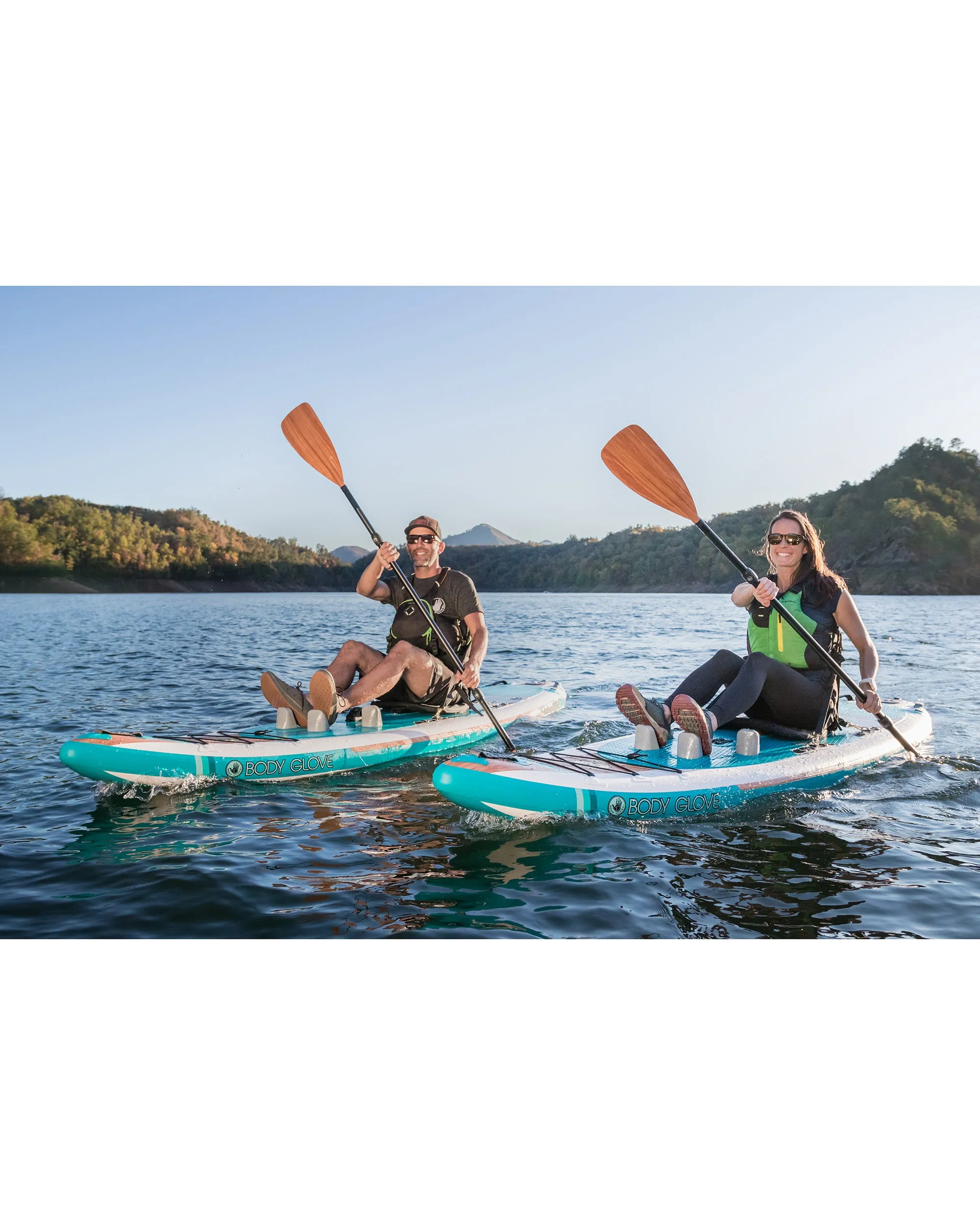 Bullet 10'6" Inflatable Kayak - Teal/Wood