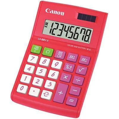Canon Ls88Vii Mini Desktop Calculator Red