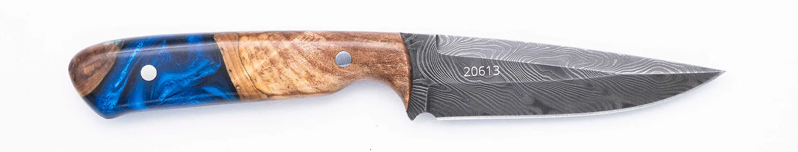 Carved Damascus Field Knife #20613