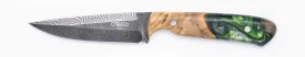 Carved Damascus Field Knife #20631