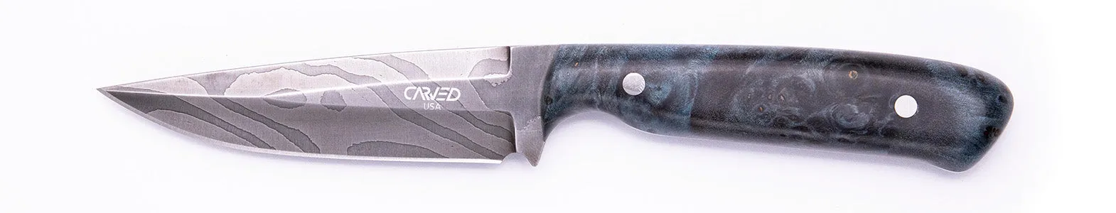 Carved Damascus Field Knife #20650