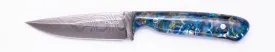 Carved Damascus Field Knife #20670