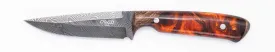 Carved Damascus Field Knife #20671