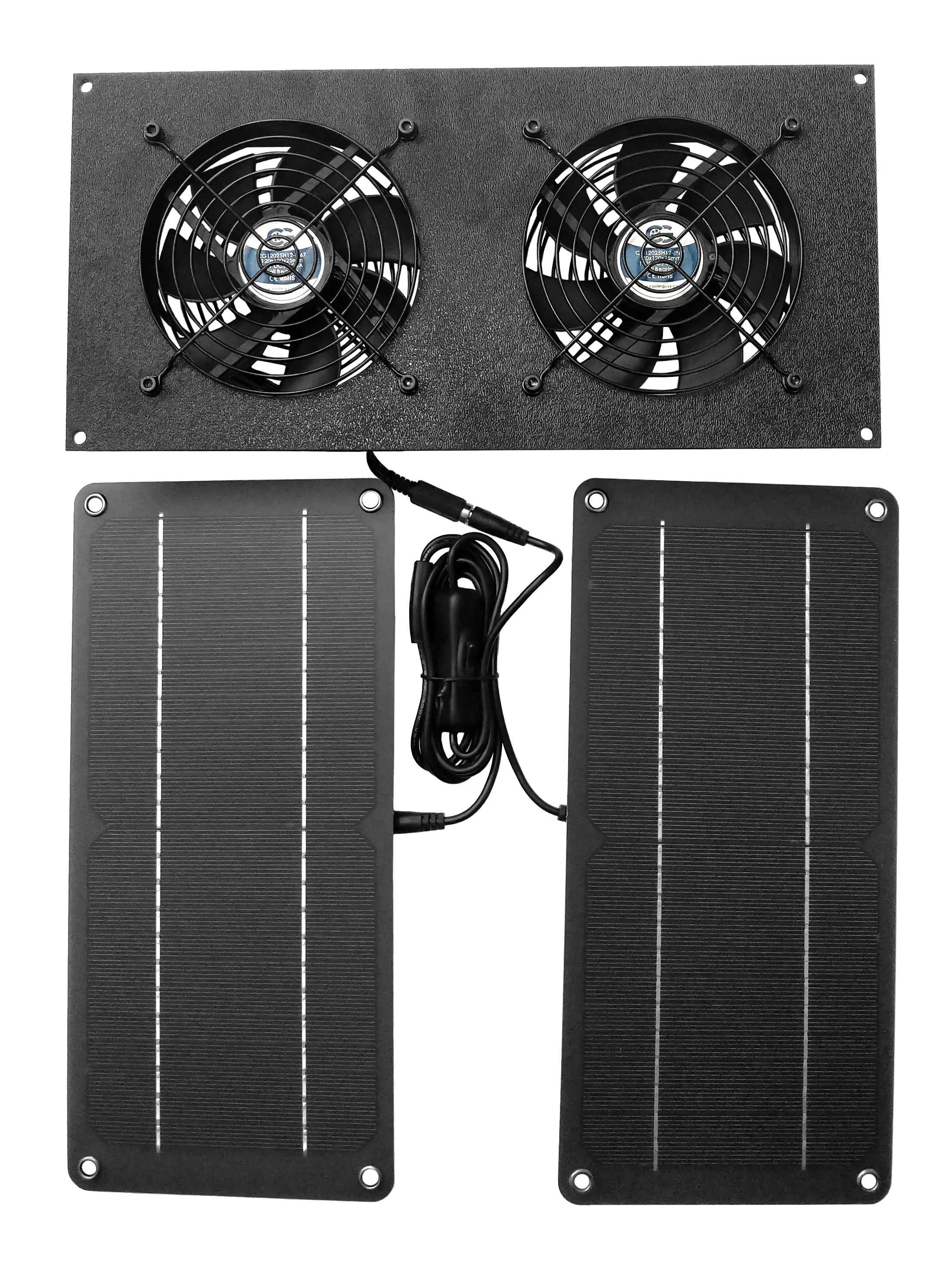 Coolerguys Solar Powered Dual Fan Cooling Kit