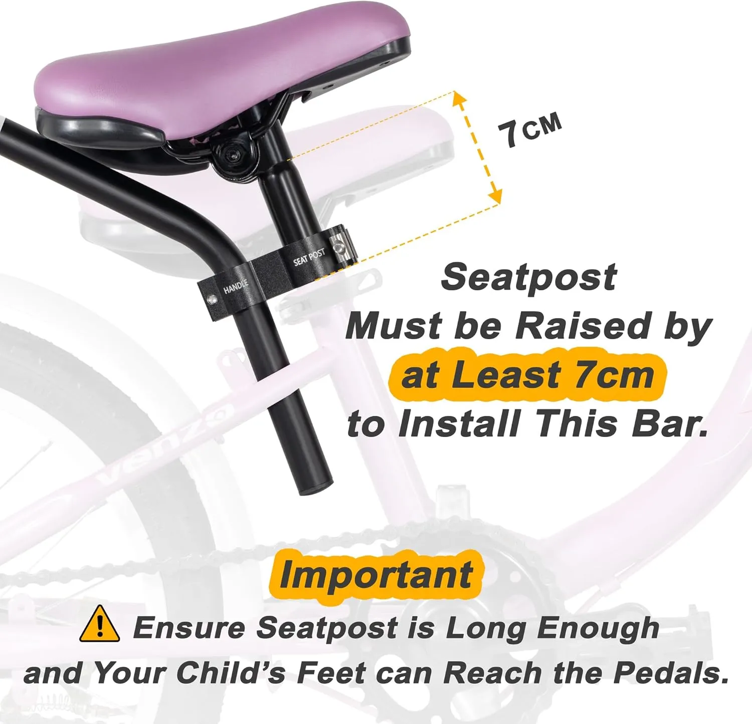 CyclingDeal Bike Bicycle Children Kids Training Handle - Balance Buddy - for 22.2mm to 28.6mm Seatpost