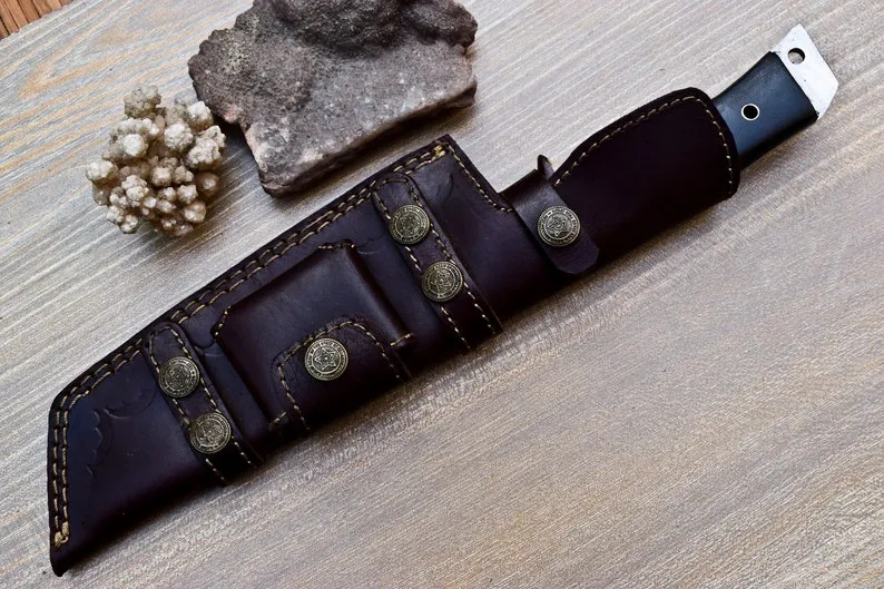 Derdecore Tracker Knife with Sheath (Spring Steel, D2 Steel are also available)-Camping & Hunting Knife