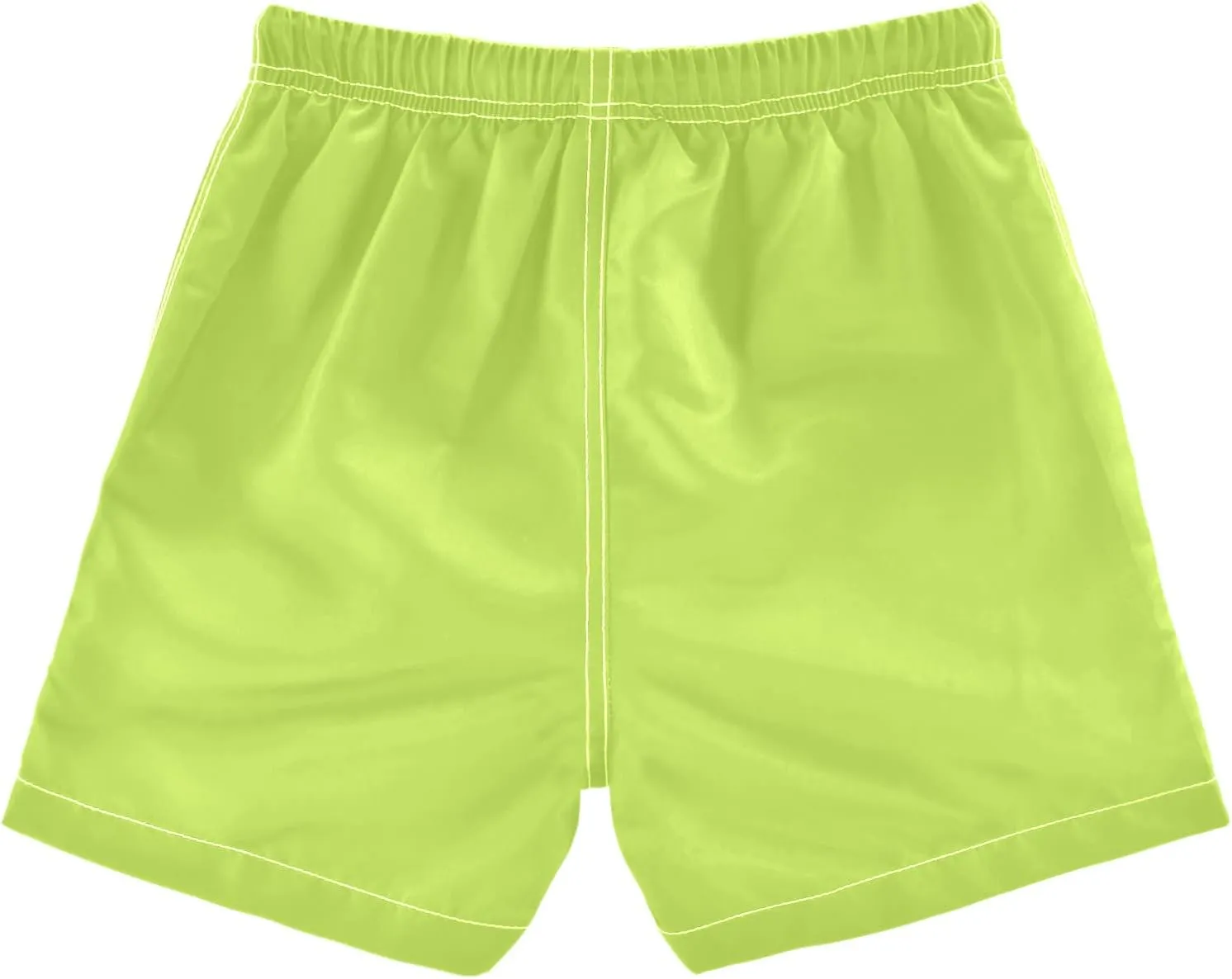 DOMIKING Neon Green Boys' Swim Trunks Mesh Lining Toddler Swim Shorts Quick Dry for Kids Adjustable Waist 2T-16
