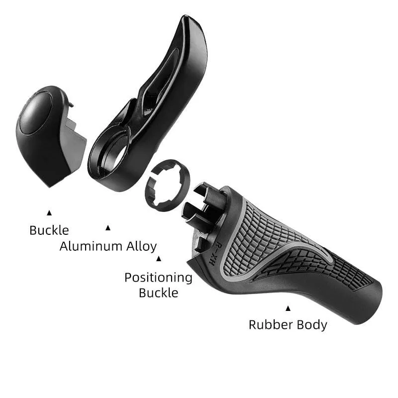 ESLNF MTB Bicycle Grips Horns Shofar Vice Handlebar Grips Cycling Shockproof Dust-proof Bike Grips Rubber Bilateral Locked