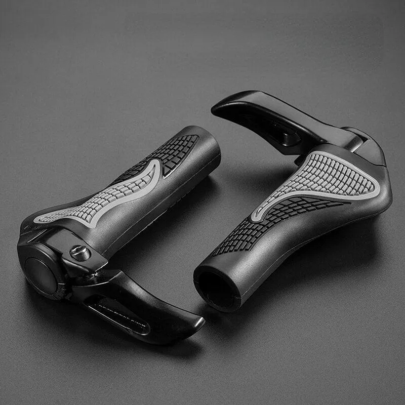 ESLNF MTB Bicycle Grips Horns Shofar Vice Handlebar Grips Cycling Shockproof Dust-proof Bike Grips Rubber Bilateral Locked