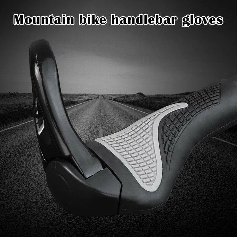 ESLNF MTB Bicycle Grips Horns Shofar Vice Handlebar Grips Cycling Shockproof Dust-proof Bike Grips Rubber Bilateral Locked