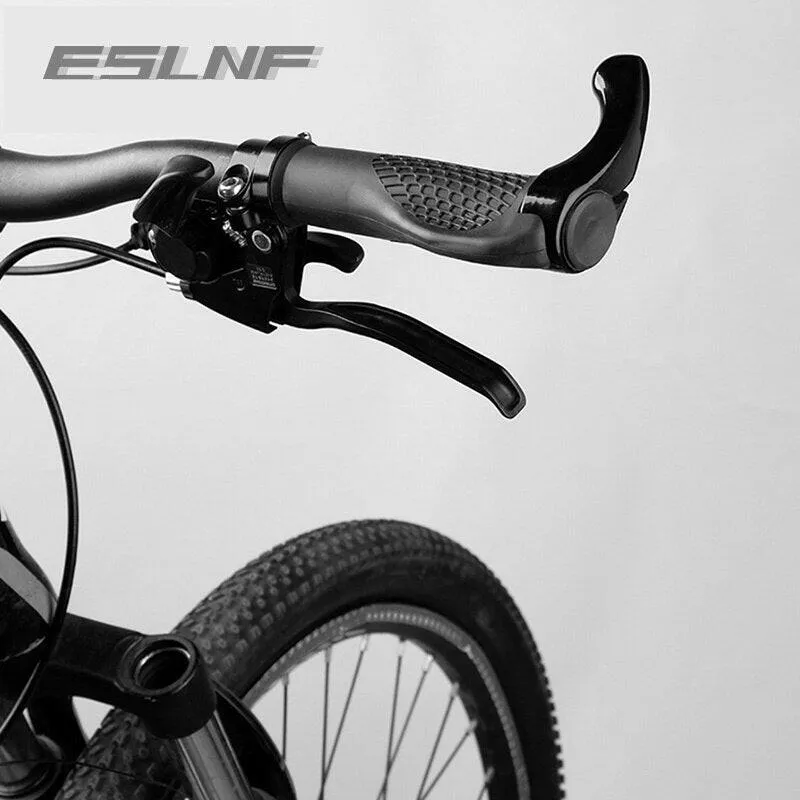 ESLNF MTB Bicycle Grips Horns Shofar Vice Handlebar Grips Cycling Shockproof Dust-proof Bike Grips Rubber Bilateral Locked