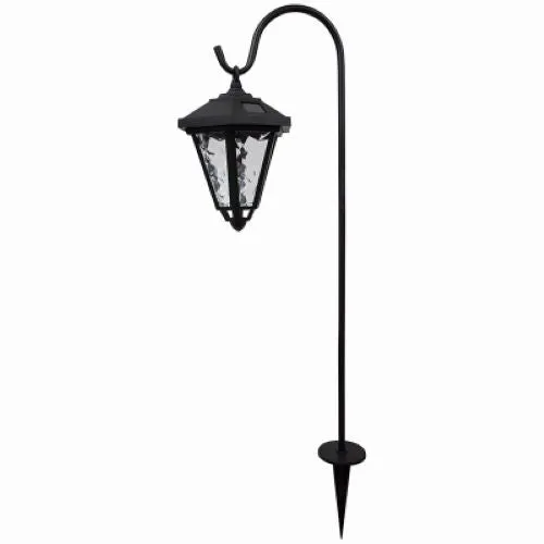 Fusion 24931 Black Shepherd's Hook Solar Hanging Coach Light - Quantity of 8