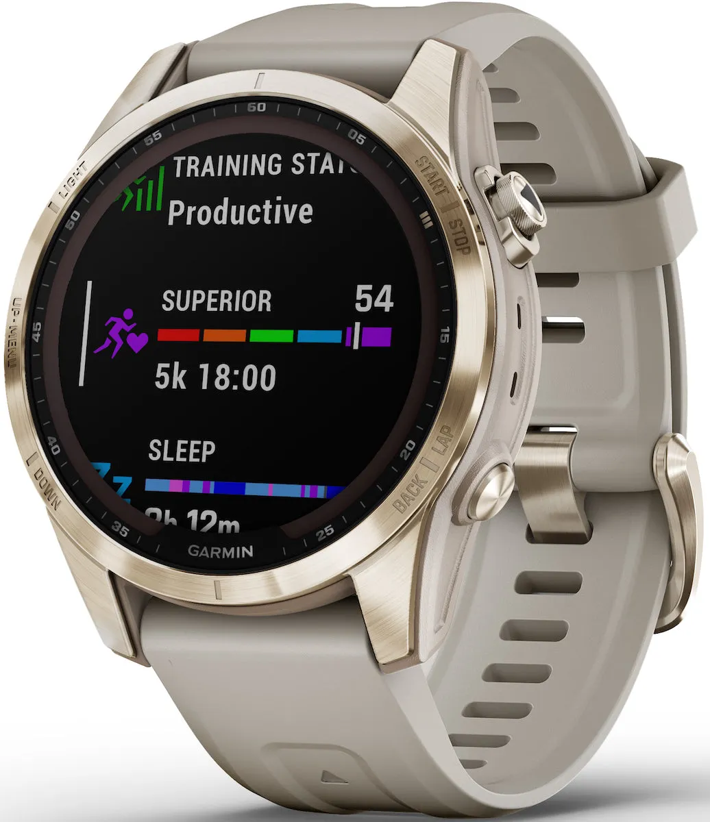 Garmin Fenix 7S Sapphire Solar Cream Gold D
