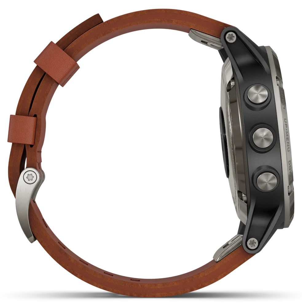 Garmin Watch D2 Delta Aviator Watch Brown Leather Band