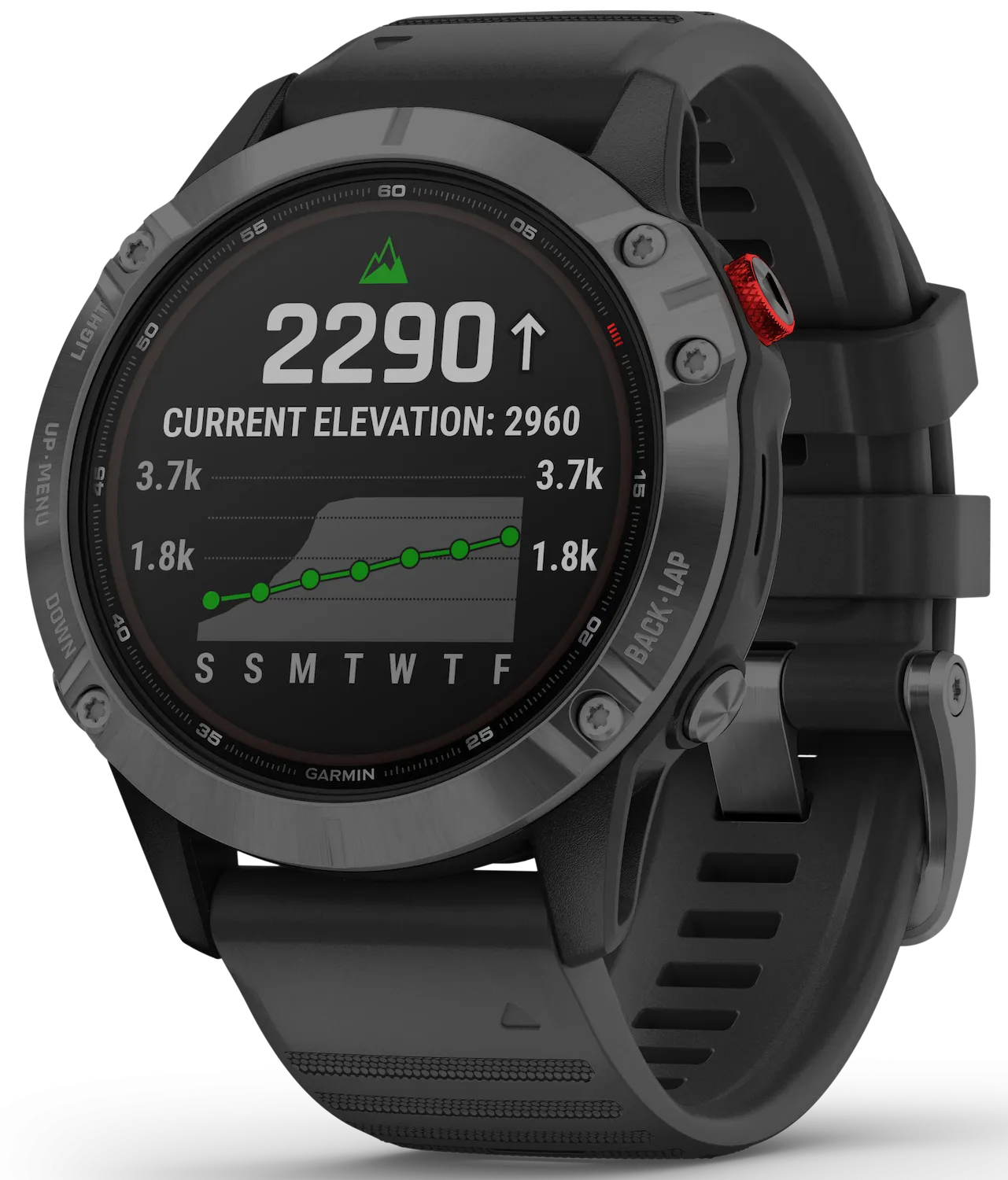 Garmin Watch Fenix 6 Pro Solar Slate Grey With Black Band D