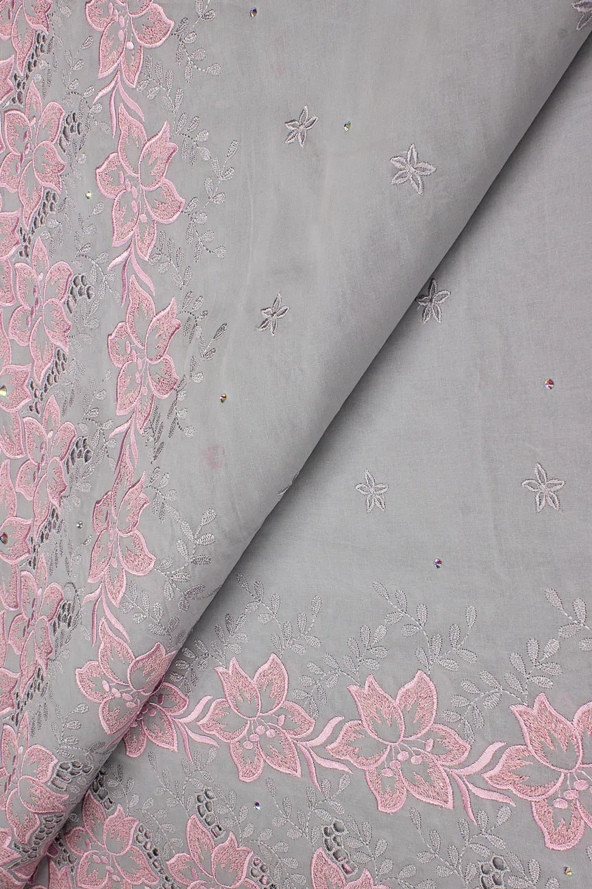 High Quality Lace - HQL1003 - Lafaya Syle Lace in Ash Grey