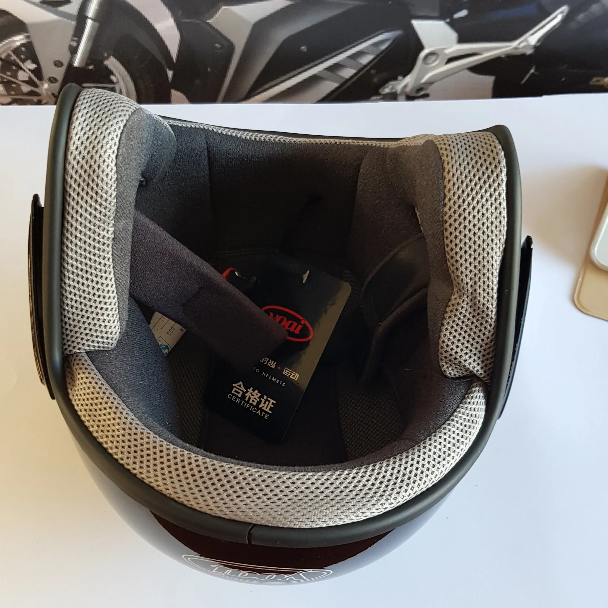 Moped Helmet With Visor WH2 Black