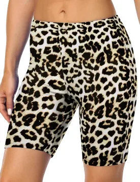 Mycoco Women's Long Bike Swim Shorts UPF 50  Swim Bottom Multi-Functional Board Shorts Rash Guard