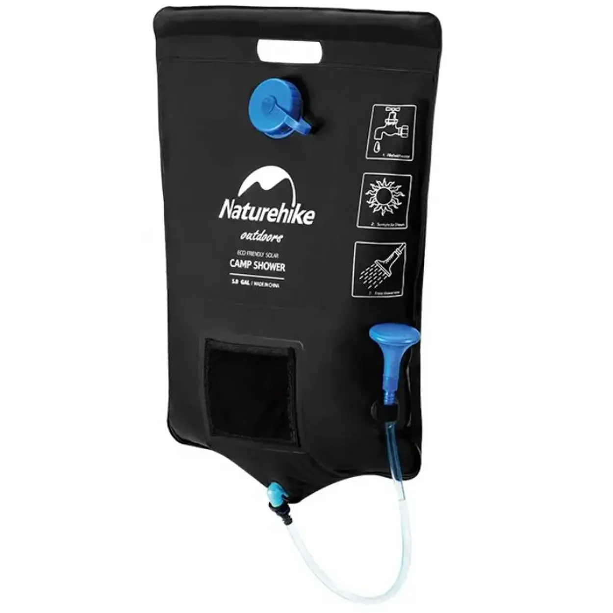 Outdoor solar shower Black
