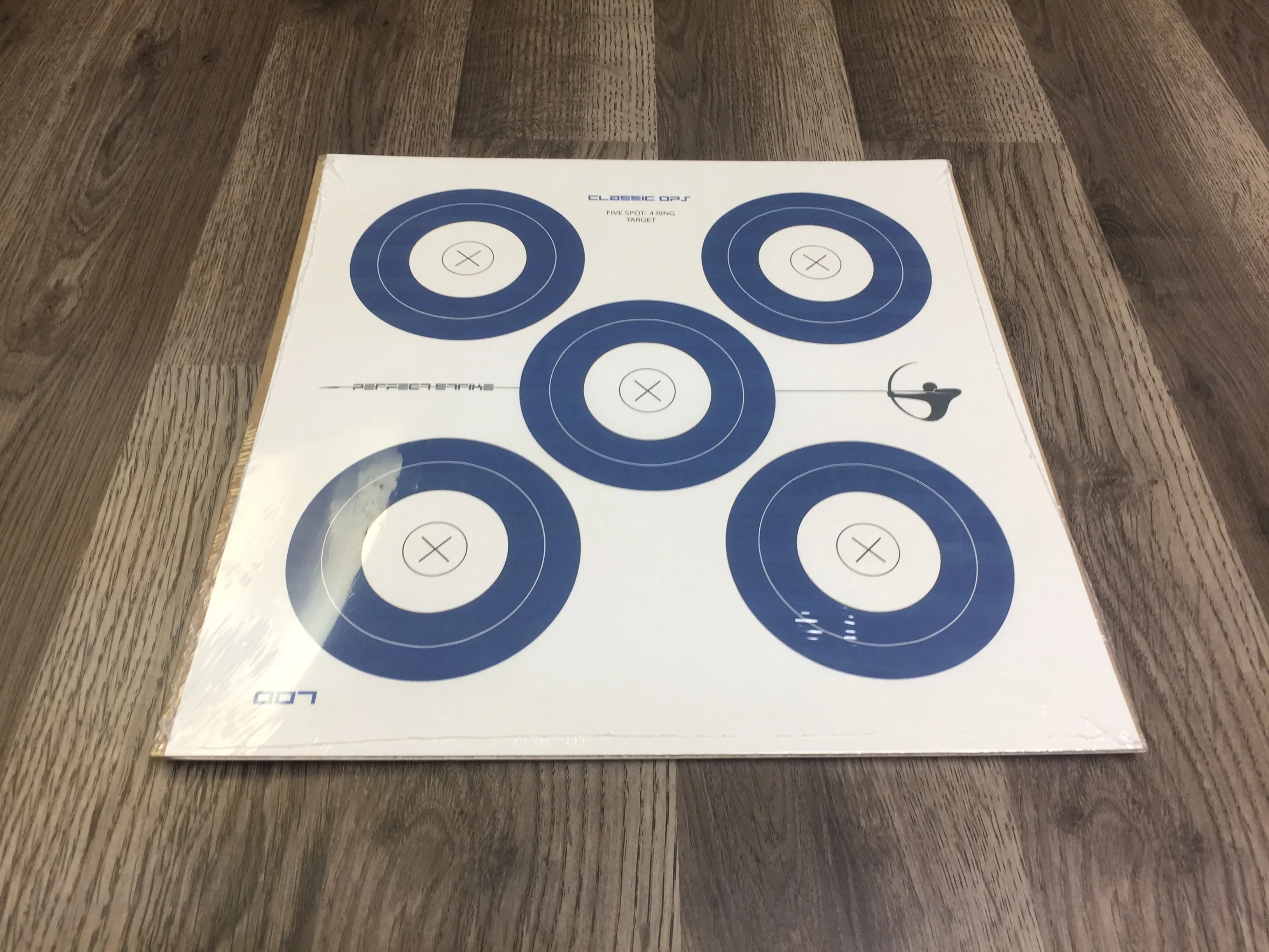 Perfect Strike ARCHERY SYSTEM Targets. CLASSIC OPS No. 007. Five Spot. 12" x 12". (24 Targets.)