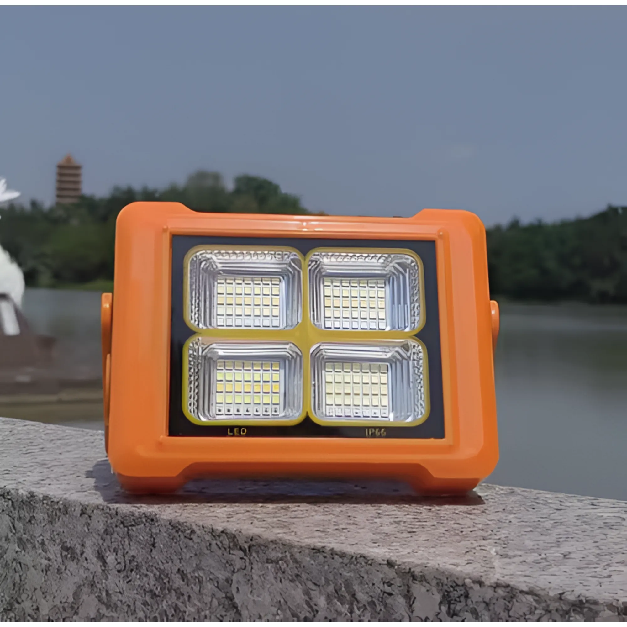 Portable Solar LED Light - Multi-Functional, Waterproof Outdoor Lamp AB-TY22