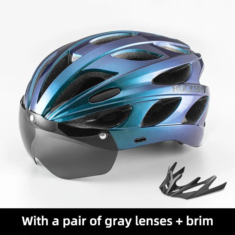 ROCKBROS Magnetic Goggles Bicycle Helmet