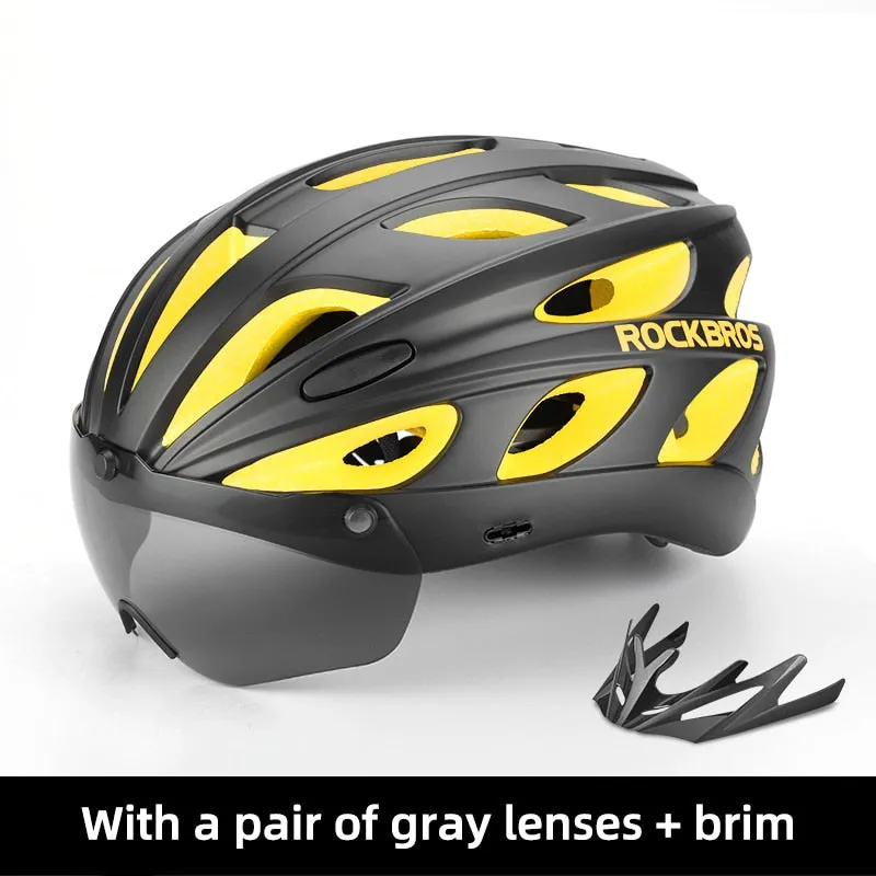 ROCKBROS Magnetic Goggles Bicycle Helmet