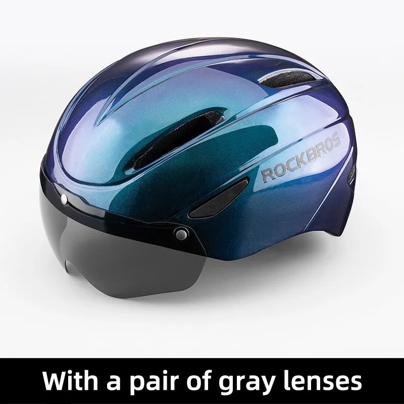 ROCKBROS Magnetic Goggles Bicycle Helmet