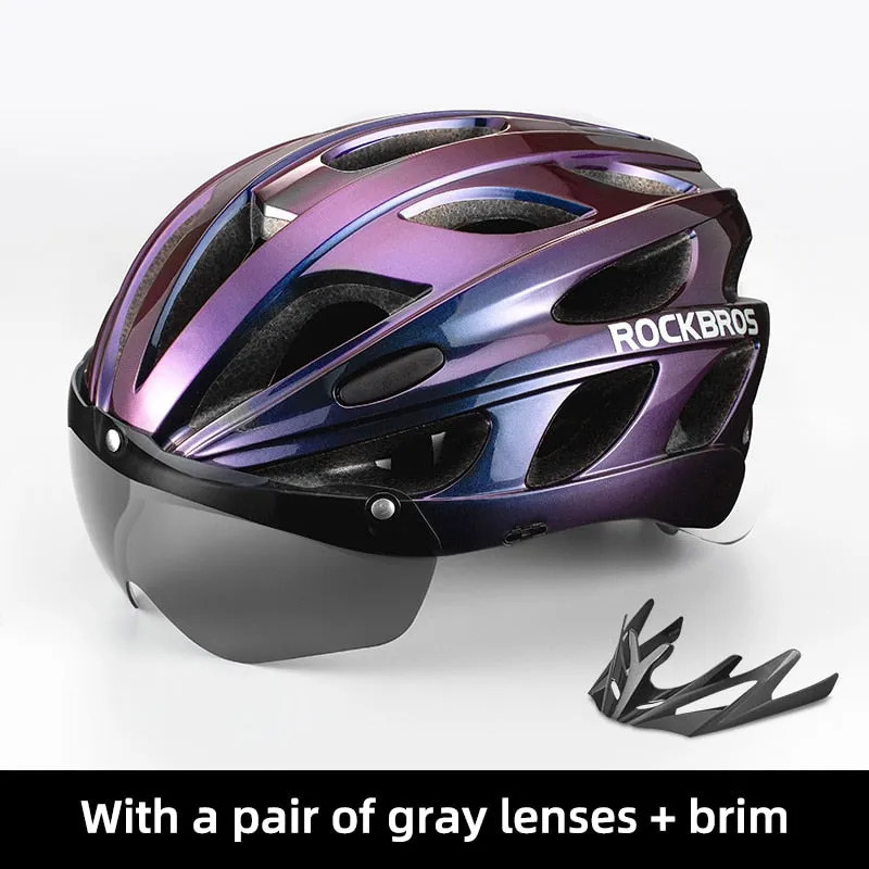 ROCKBROS Magnetic Goggles Bicycle Helmet