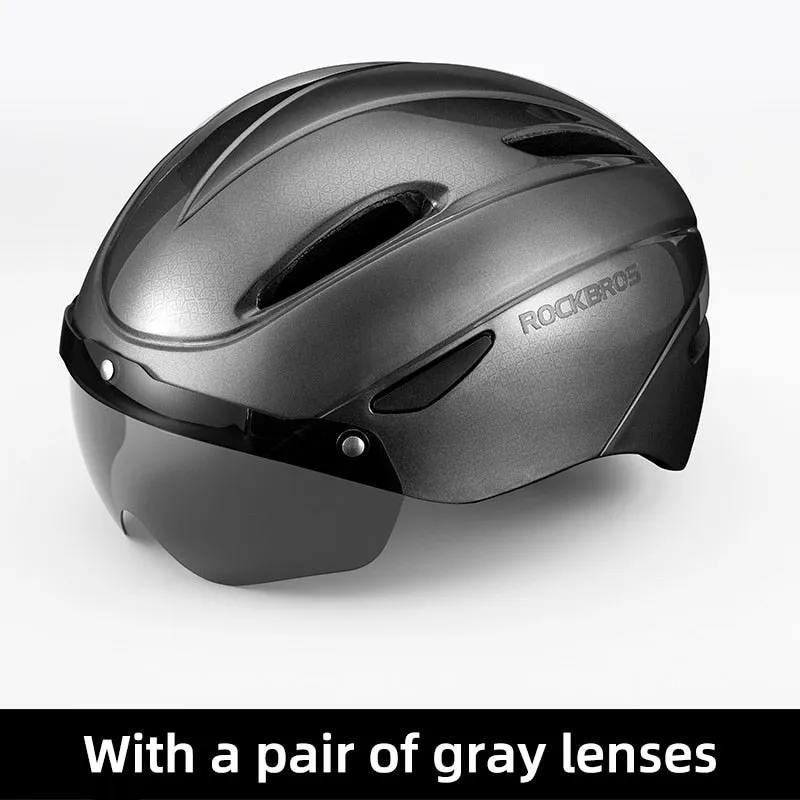 ROCKBROS Magnetic Goggles Bicycle Helmet