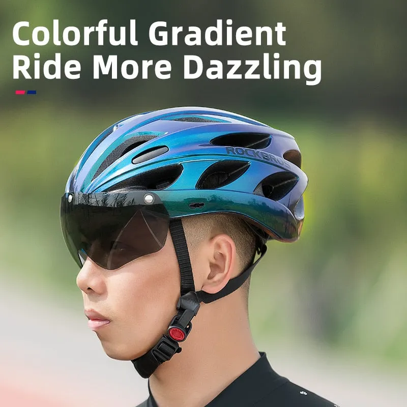 ROCKBROS Magnetic Goggles Bicycle Helmet