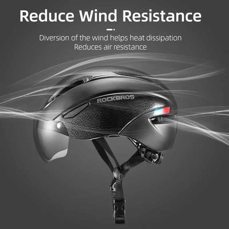 ROCKBROS Magnetic Goggles Bicycle Helmet