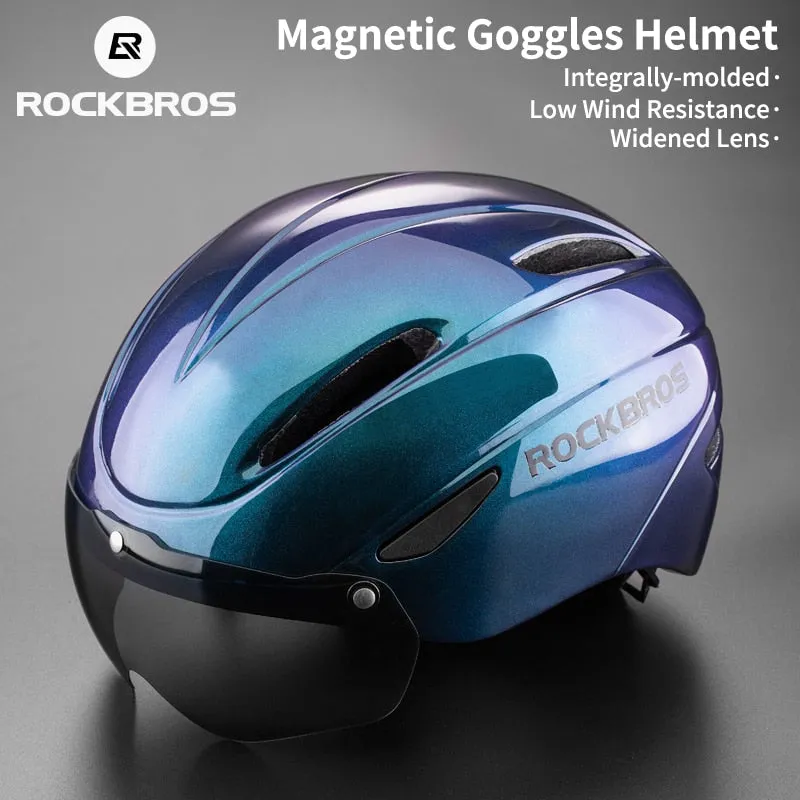 ROCKBROS Magnetic Goggles Bicycle Helmet