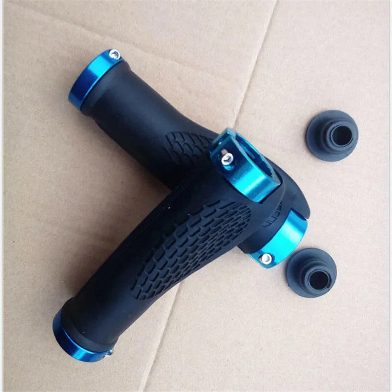 Rubber Bike Handlebar Grip Anti-Skid Ergonomic Mountain MTB Cycling Parts Bicycle Grips Black Gold Red Blue
