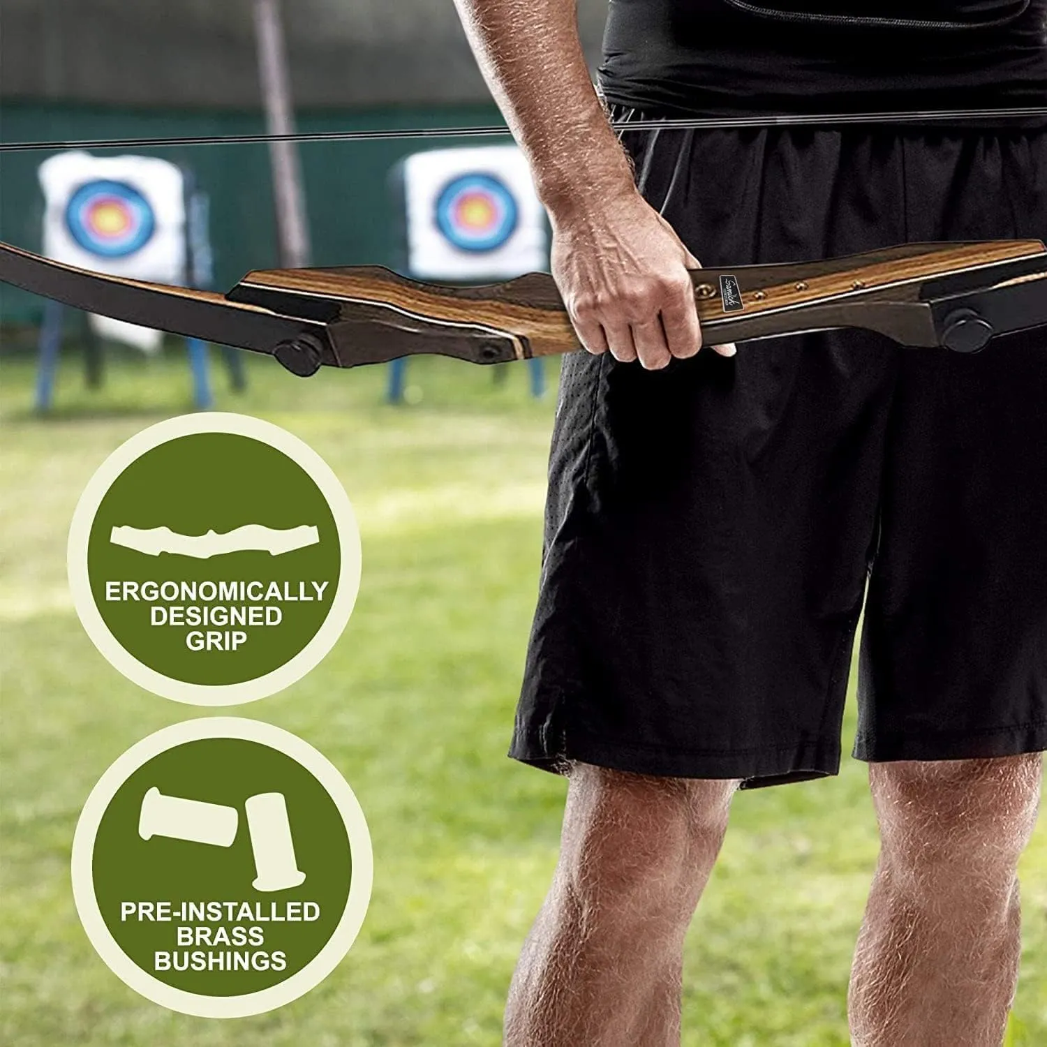 Samick Sage Archery Takedown Recurve Bow 62-inch - Right & Left Handed - 25-60lb - Archery Recurve Bows for Teens & Adults - Beginners to Advanced, Hunting & Target Practice